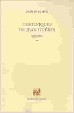 Couverture du livre Chroniques de Jean Guérin de Jean Paulhan