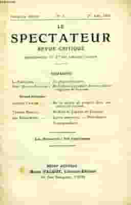 Couverture de Le Spectateur