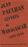 Couverture du livre Lettres de Madagascar, de Jean Paulhan