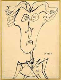 Portrait de Jean Paulhan par Jean Dubuffet