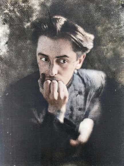 Photo colorisée de Jean Paulhan jeune homme