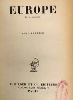 Image de La revue Europe