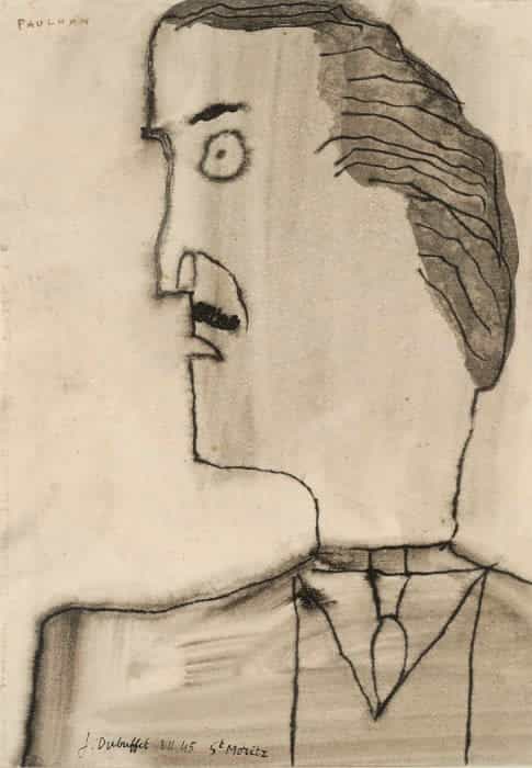 Portarait de Jean Paulhan par Jean Dubuffet, 1945