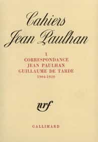 Couverture de la correspondance Jean Paulhan - Guillaume de Tarde