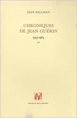 Couverture de Chroniques de Jean Guérin