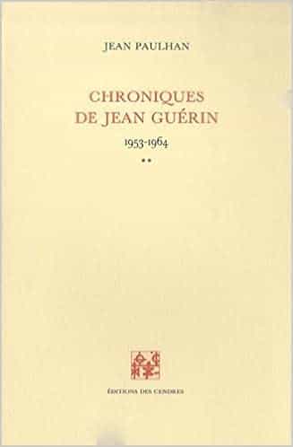 couverture du livre 'chroniques de jean guérin'