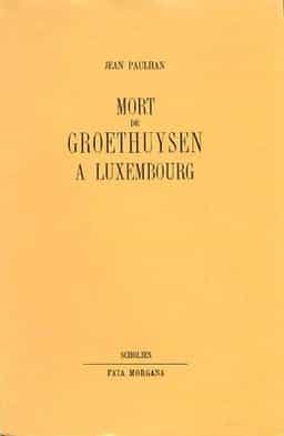 Couverture de Mort de Groethuysen à Luxembourg