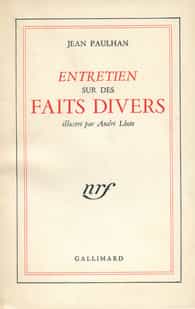 Couverture de Entretien sur des faits divers