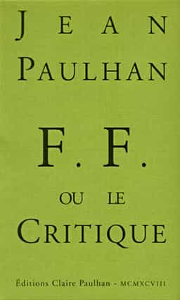 Couverture de F.F. ou le Critique