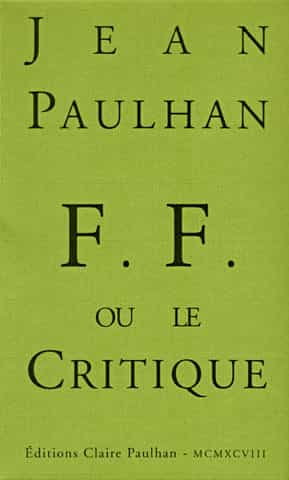 Couverture du livre FF ou le critique, de Jean Paulhan