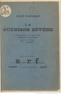 Couverture de La Guérison sévère