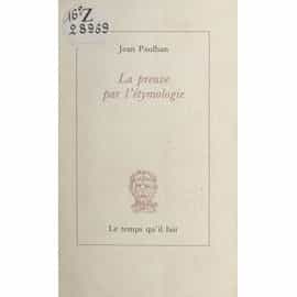 Couverture du livre La preuve par l'étymologie, de Jean Paulhan