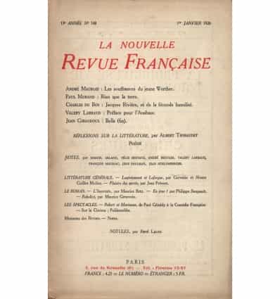 Couverture de La Nouvelle Revue Française