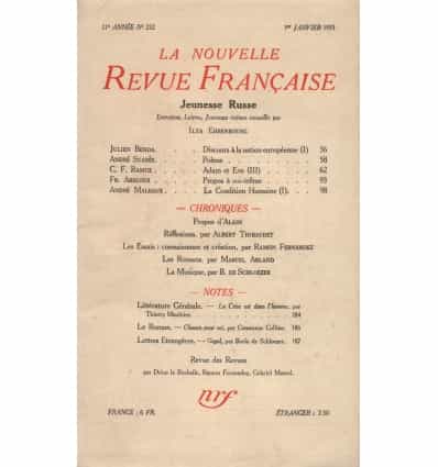 couverture de la revue nrf