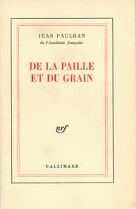 Couverture du livre De la paille et du grain, de Jean Paulhan
