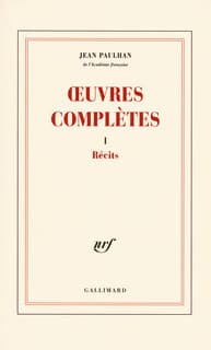 Couverture de la nouvelle édition des œuvres complètes de Jean Paulhan chez Gallimard