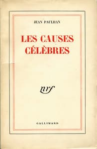 Couverture du livre Les causes célèbres, de Jean Paulhan