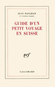 Couverture du Guide d'un petit voyage en Suisse, de Jean Paulhan