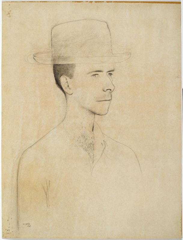 Portrait chapeauté de Berne-Joffroy, par Bigorie, 1945