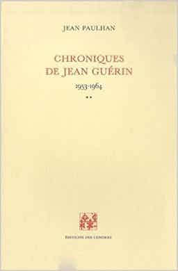 Couverture de Chroniques de Jean Guérin