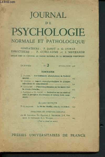 couverture la Revue de Psychiatrie et de psychologie expérimentale