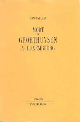 Couverture de Mort de Groethuysen à Luxembourg