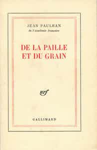 Couverture du livre De la paille et du grain, de Jean Paulhan