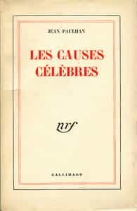 Couverture du livre Les causes célèbres, de Jean Paulhan