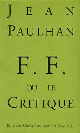 Couverture du livre FF ou le critique, de Jean Paulhan