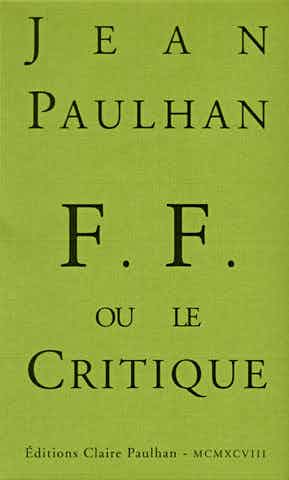 Couverture du livre FF ou le critique, de Jean Paulhan
