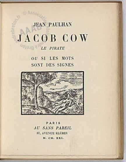 Couverture du livre Jacob Cow le pirate, de Jean Paulhan