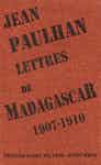 Couverture du livre Lettres de Madagascar, de Jean Paulhan