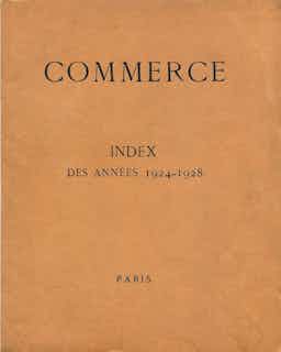 Image de Hommage à Commerce : lettres et arts à Paris, 1920-1935